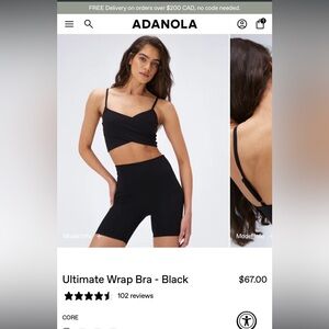 Adanola Black Ultimate Wrap Bra